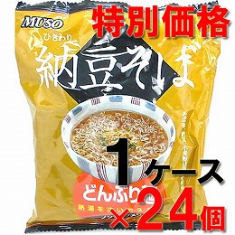 トーエー　どんぶり麺 ひきわり納豆そば1食×1ケース(24個)セット