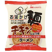 創健社　お湯かけ麺チキン醤油ラーメン　75g
